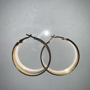 Golden hoop earrings